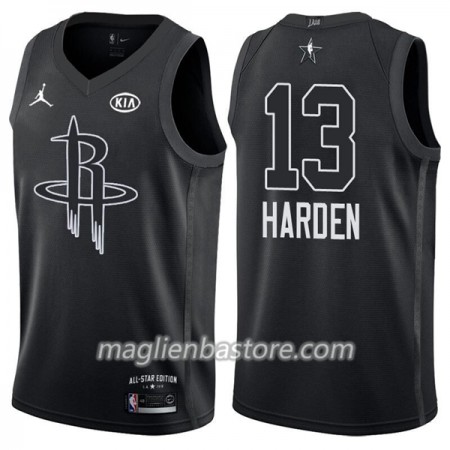 Maglia Houston Rockets James Harden 13 2018 All-Star Jordan Brand Nero Swingman - Uomo